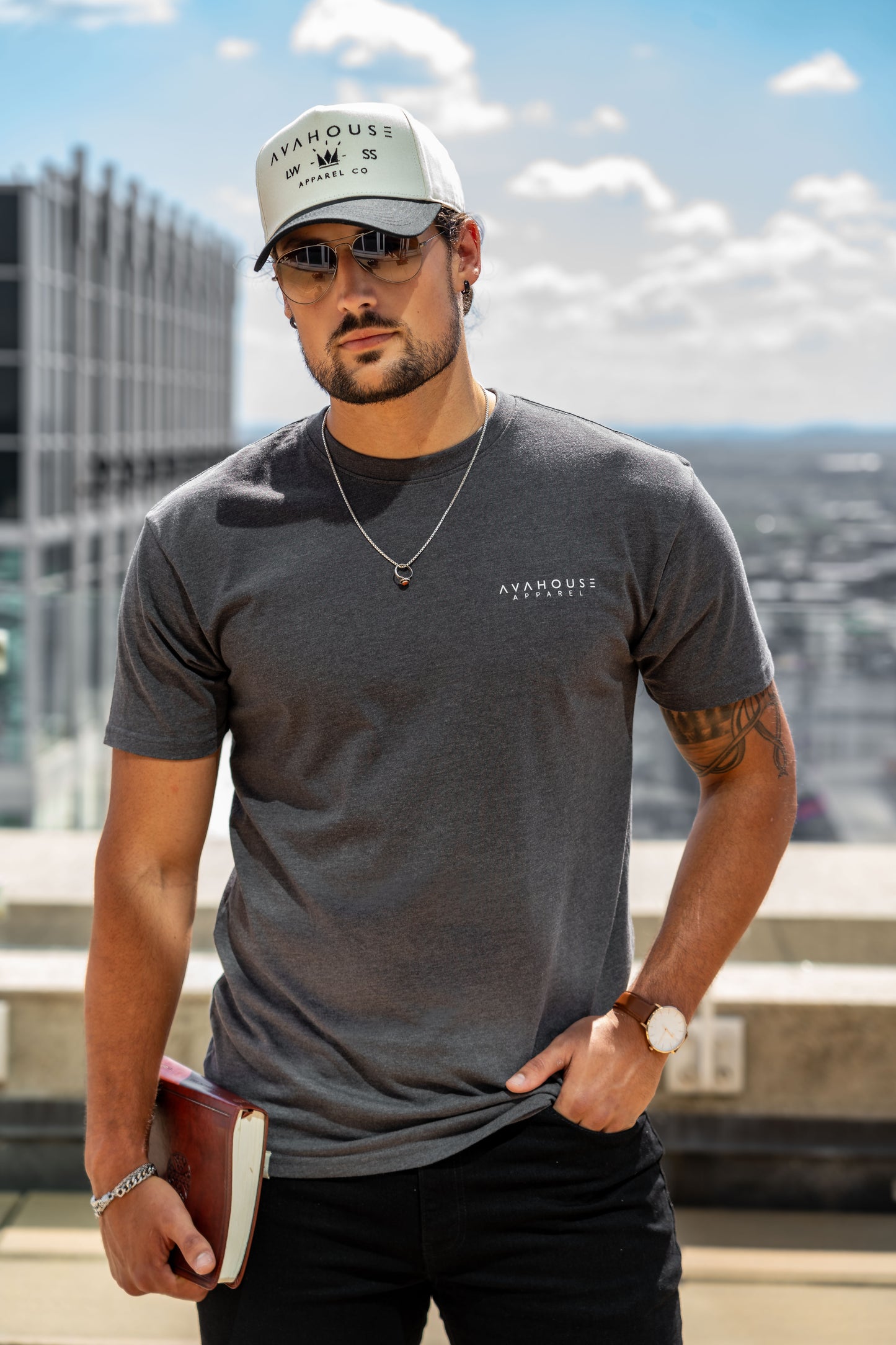 AVAHOUSE Charcoal Classic Tee