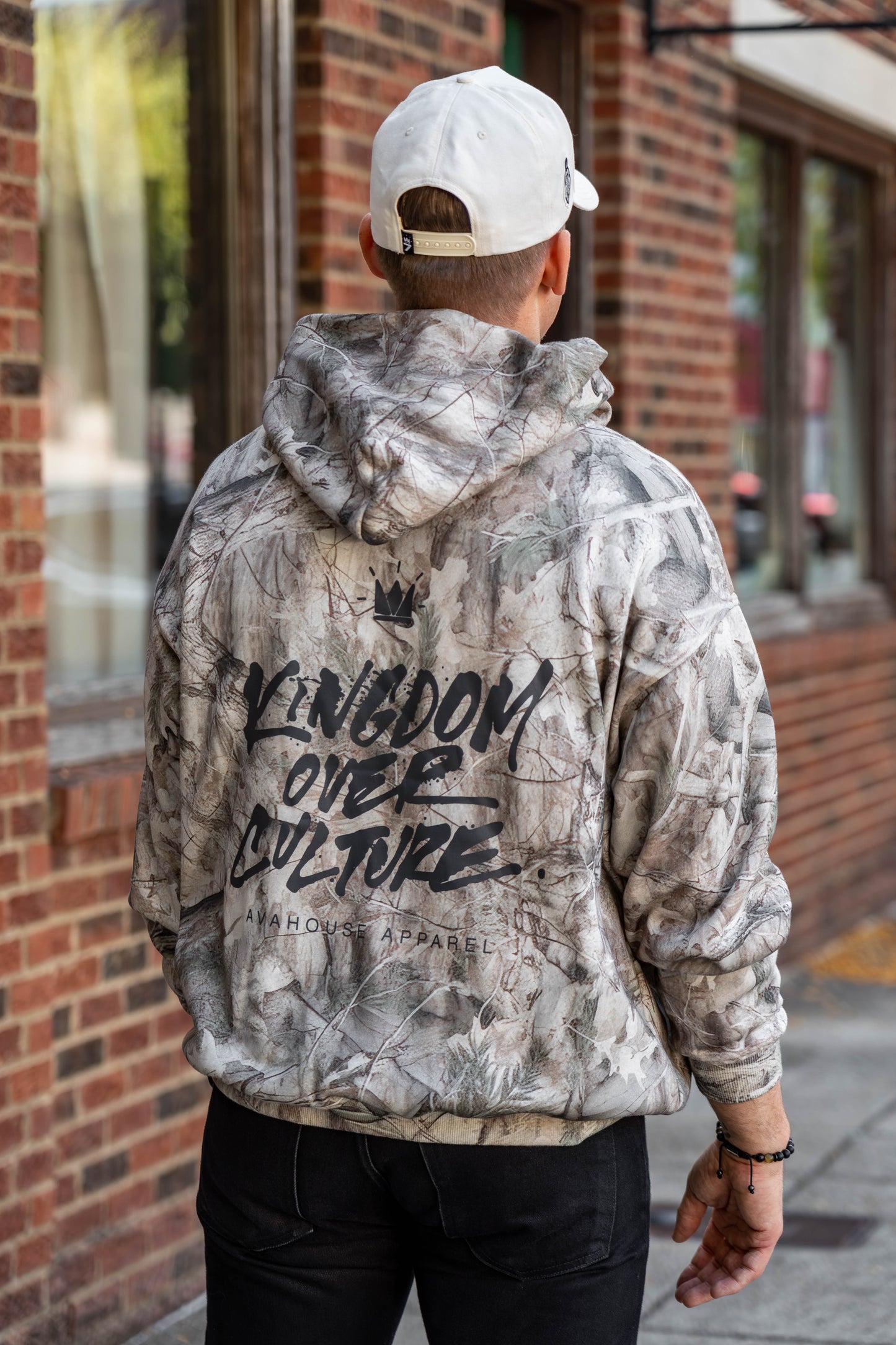 Kingdom Over Culture White Hoodie | Avahouse Apparel - Hurtarte Studios Collab (Pre-Sale Limited Edition)