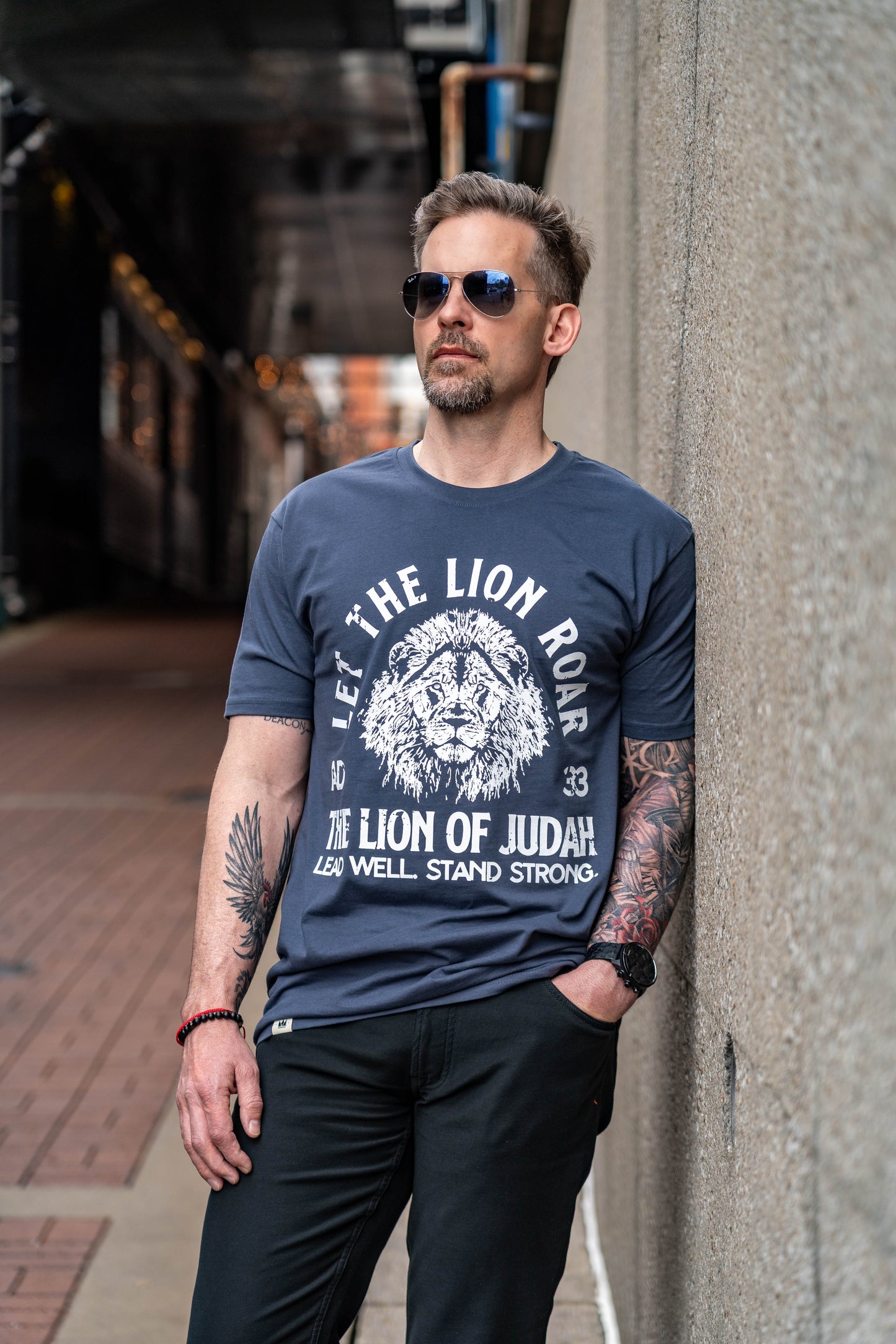 Lion of Judah Tee – Navy | Avahouse Apparel