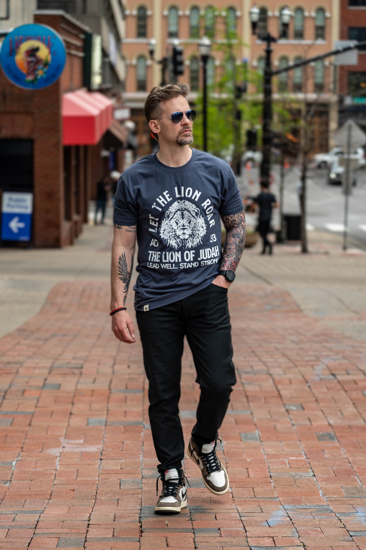 Lion of Judah Tee – Navy | Avahouse Apparel