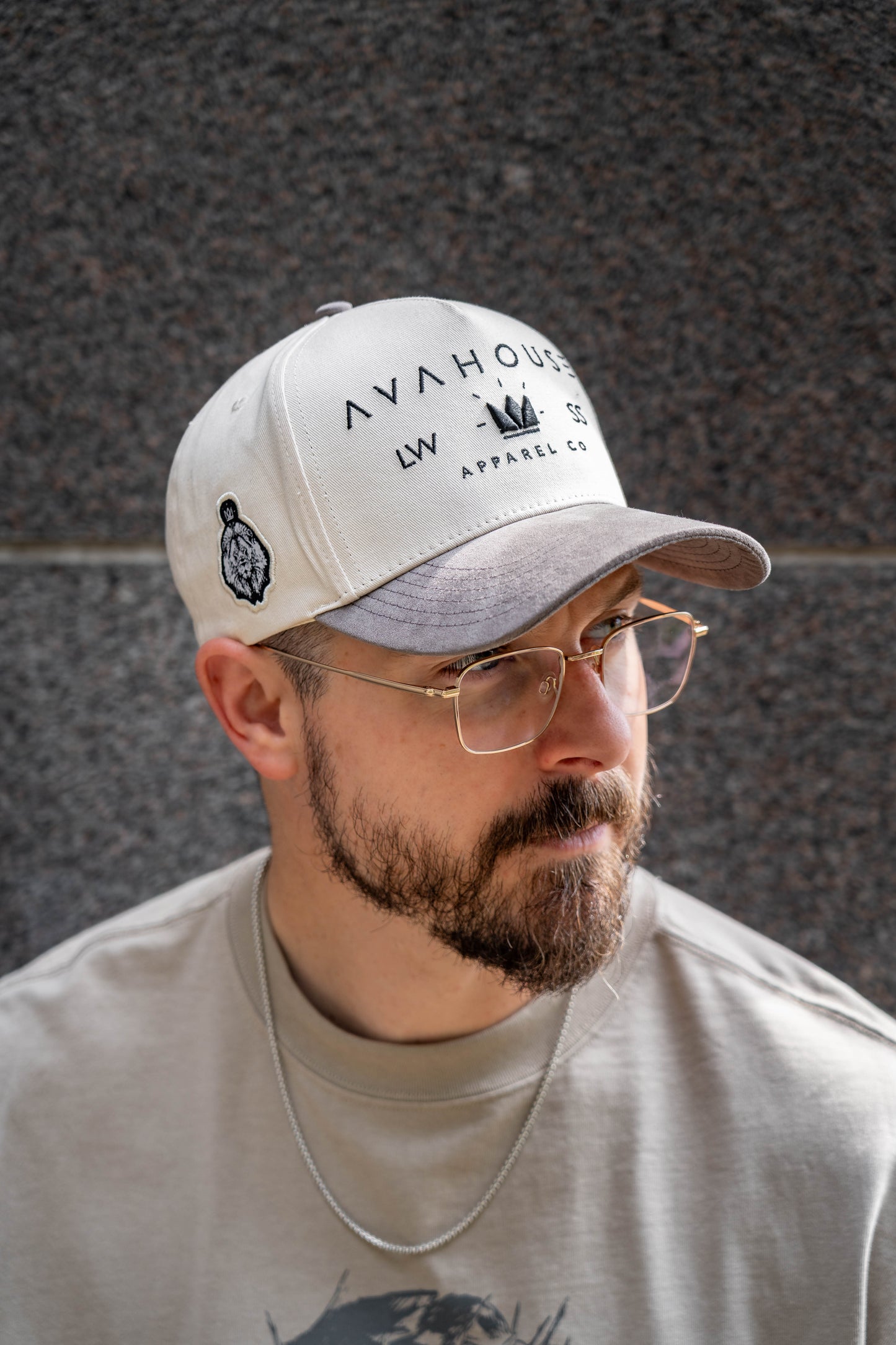 The Original Snapback – Suede Bill Sand / Vintage Taupe | Avahouse Apparel