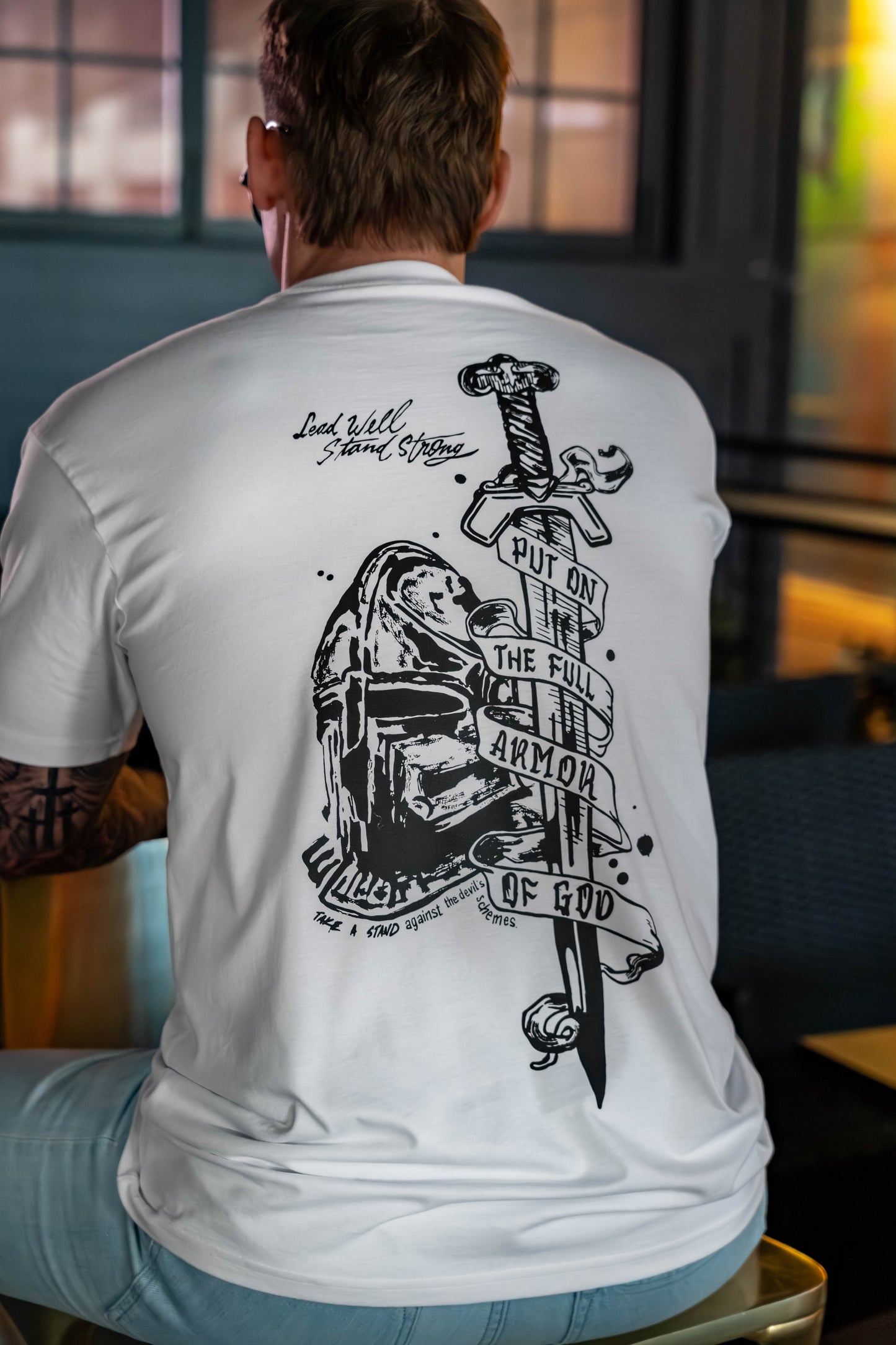 Armor of God Tee – White | Avahouse Apparel - Hurtarte Studio Collab (Preorder Now)