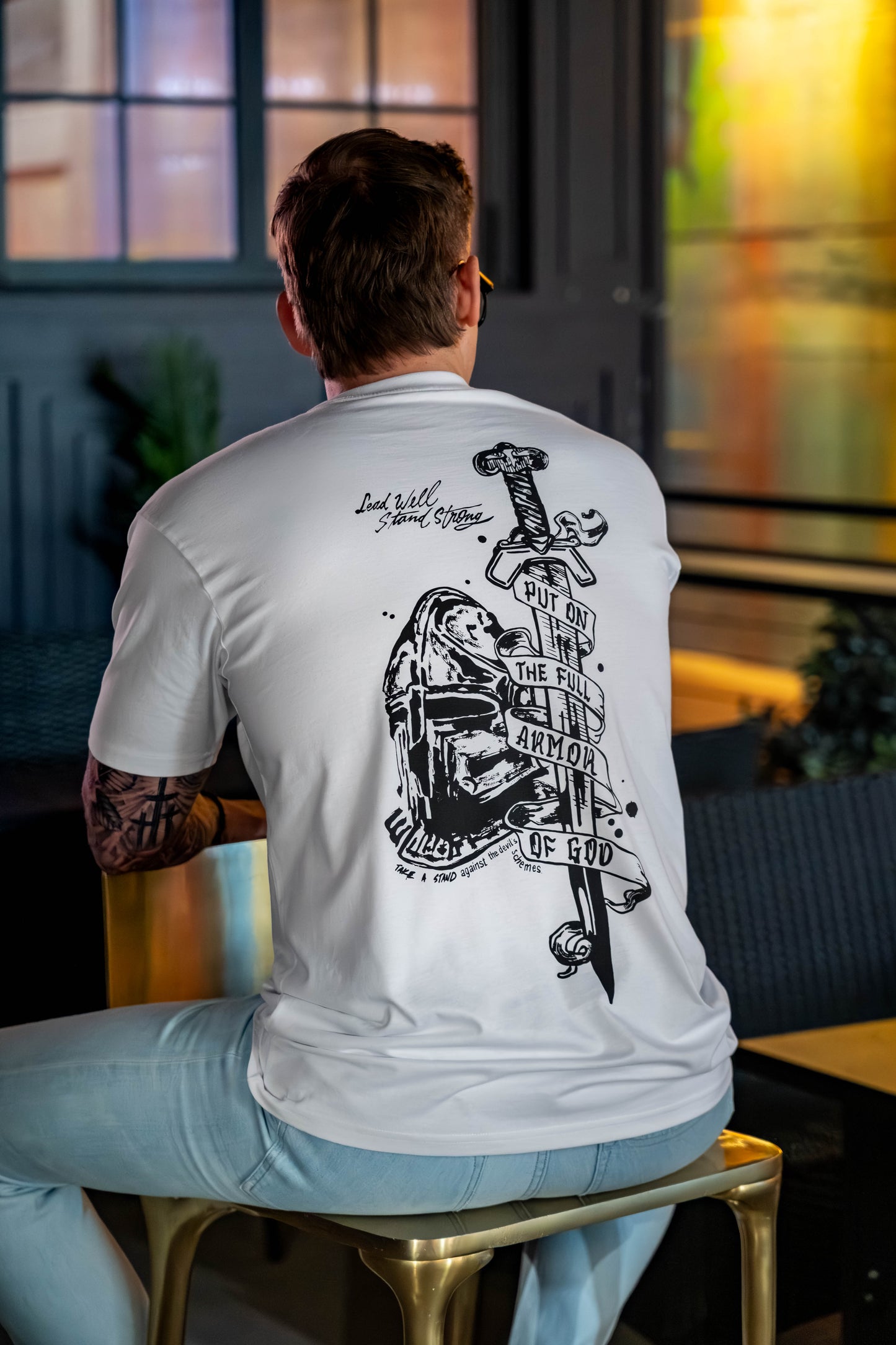 Armor of God Tee – White | Avahouse Apparel - Hurtarte Studio Collab (Preorder Now)