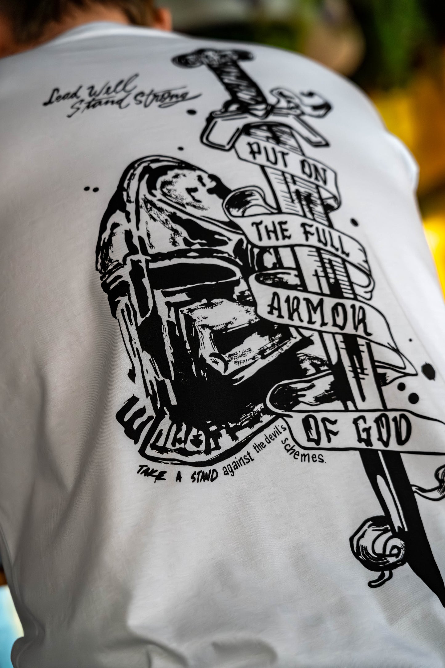 Armor of God Tee – White | Avahouse Apparel - Hurtarte Studio Collab (Preorder Now)