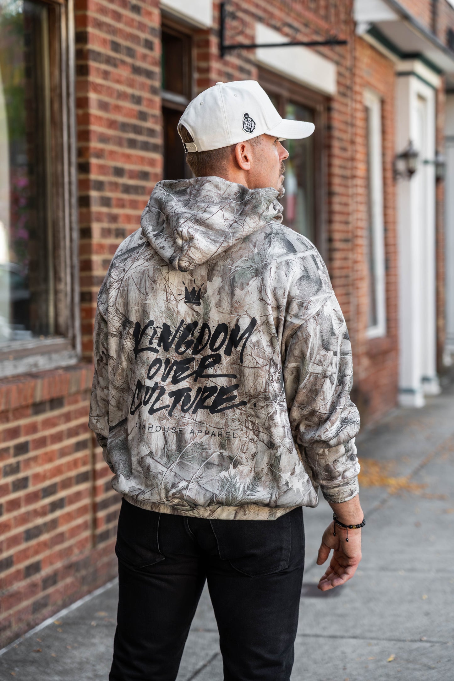 Kingdom Over Culture White Hoodie | Avahouse Apparel - Hurtarte Studios Collab  (Pre-Sale Limited Edition)