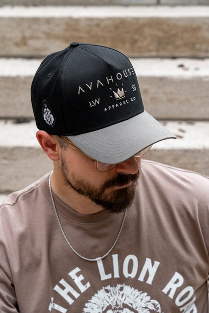 The Original Snapback – Vintage Black / Stone Grey | Avahouse Apparel