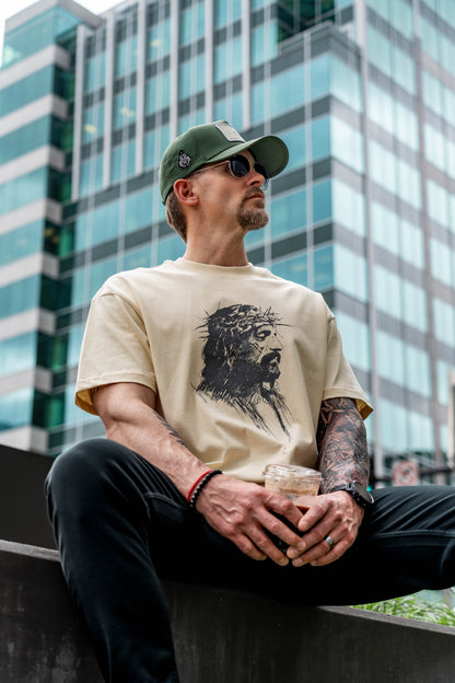 No Greater Love Luxe Cotton Tee – Ivory | Avahouse Apparel