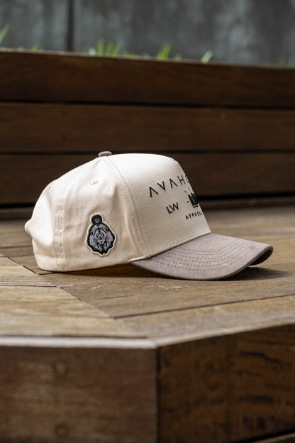 The Original Snapback – Suede Bill Sand / Vintage Taupe | Avahouse Apparel